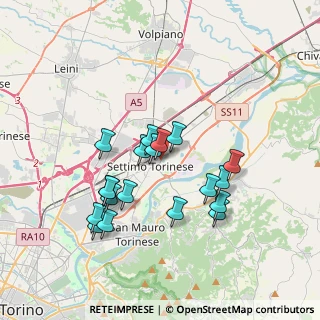Mappa Via Galileo Ferraris, 10036 Settimo Torinese TO, Italia (3.29895)