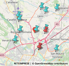 Mappa Via Borgaro, 10072 Caselle torinese TO, Italia (4.19538)