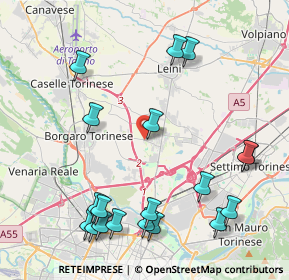 Mappa Via Borgaro, 10072 Caselle torinese TO, Italia (5.06316)