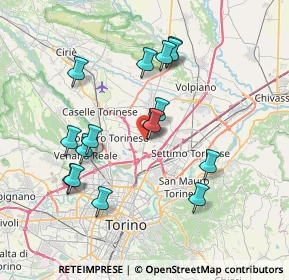 Mappa Strada Cuorgnè, 10079 Mappano TO, Italia (7.015)