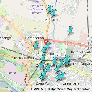 Mappa Via Bergamo, 26022 Cremona CR, Italia (1.2115)
