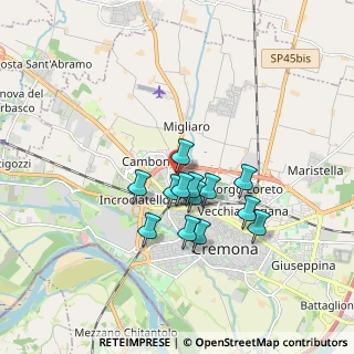 Mappa Via Bergamo, 26022 Cremona CR, Italia (1.34077)