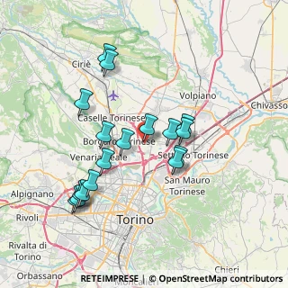 Mappa Via Giacomo Leopardi, 10079 Mappano TO, Italia (7.05529)