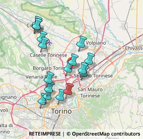 Mappa Via Argentera, 10070 Mappano TO, Italia (6.78294)