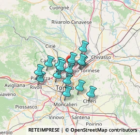 Mappa Via Argentera, 10070 Mappano TO, Italia (9.36)