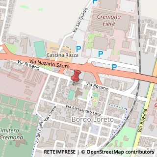 Mappa Via Rosario, 4/E, 26100 Cremona, Cremona (Lombardia)