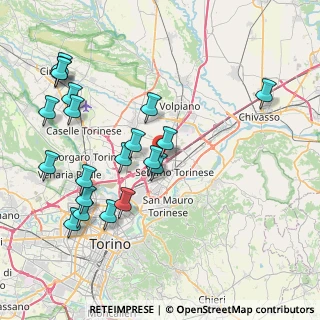 Mappa Via Raspini, 10036 Settimo Torinese TO, Italia (8.9925)