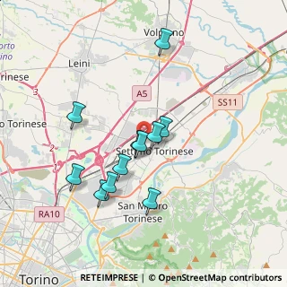 Mappa Via Martiri di Belfiore, 10036 Settimo Torinese TO, Italia (3.15545)