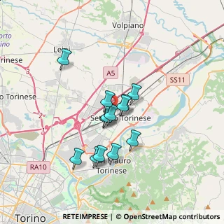 Mappa Via Martiri di Belfiore, 10036 Settimo Torinese TO, Italia (2.66615)