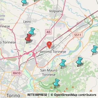 Mappa Via Martiri di Belfiore, 10036 Settimo Torinese TO, Italia (6.75615)