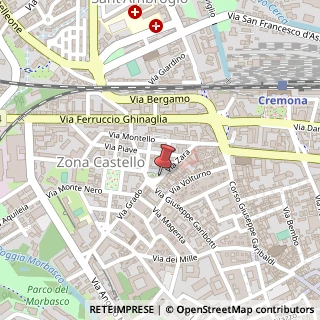 Mappa Piazza Fiume,  7, 26100 Cremona, Cremona (Lombardia)