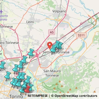 Mappa Via Monte Rosa, 10036 Settimo Torinese TO, Italia (7.006)