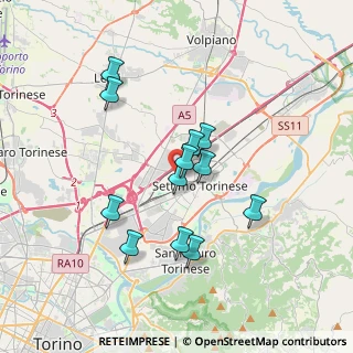 Mappa Via Monte Rosa, 10036 Settimo Torinese TO, Italia (3.075)
