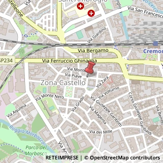 Mappa Via cattaro 1, 26100 Cremona, Cremona (Lombardia)
