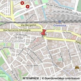 Mappa Via Montello, 2f, 26100 Cremona, Cremona (Lombardia)