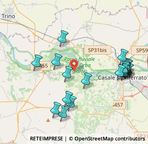 Mappa Regione Ponte Rizza, 15030 Coniolo AL, Italia (4.41)