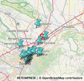 Mappa Via Ceres, 10036 Settimo Torinese TO, Italia (7.865)
