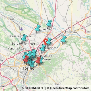 Mappa Via Villafranca, 10036 Settimo Torinese TO, Italia (7.927)