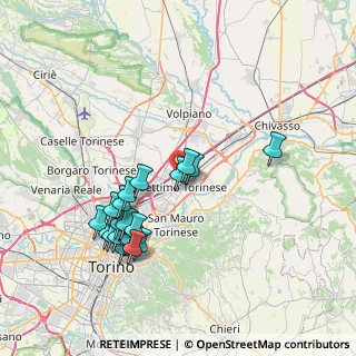 Mappa Via Villafranca, 10036 Settimo Torinese TO, Italia (7.558)