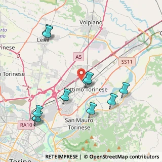 Mappa Via Villafranca, 10036 Settimo Torinese TO, Italia (4.53545)