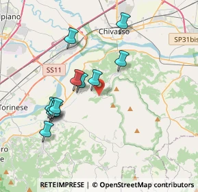 Mappa Via Trotta, 10090 San Raffaele Cimena TO, Italia (3.63083)