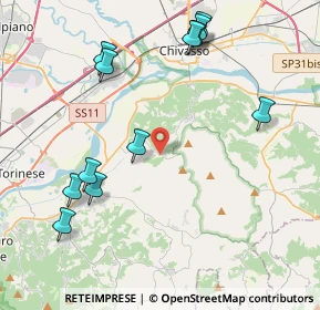 Mappa Via Trotta, 10090 San Raffaele Cimena TO, Italia (4.725)