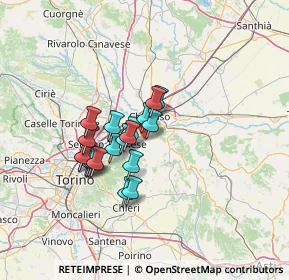 Mappa Via Trotta, 10090 San Raffaele Cimena TO, Italia (10.0605)