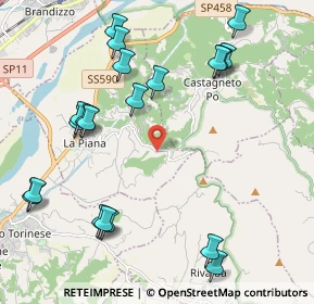 Mappa Via Trotta, 10090 San Raffaele Cimena TO, Italia (2.474)