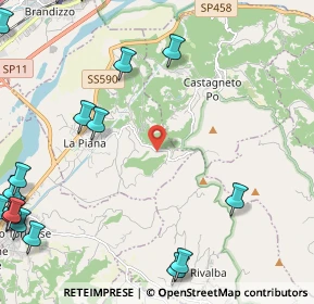 Mappa Via Trotta, 10090 San Raffaele Cimena TO, Italia (3.51167)