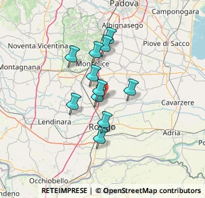 Mappa Via Canaletta, 35048 Stanghella PD, Italia (9.85636)