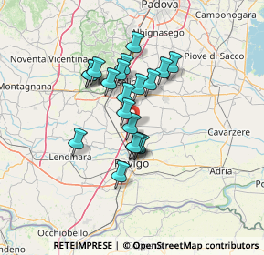 Mappa Via Canaletta, 35048 Stanghella PD, Italia (10.0695)