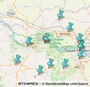 Mappa Via D. Birago, 15030 Coniolo AL, Italia (4.86667)