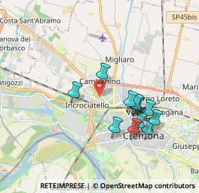 Mappa Via Castelnuovo, 26100 Cremona CR, Italia (1.68667)
