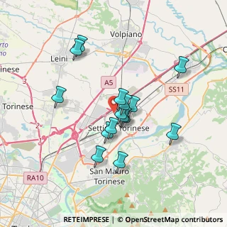 Mappa Via Tinivella, 10036 Settimo Torinese TO, Italia (2.95133)