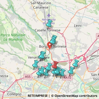 Mappa Via Fratelli Rosselli, 10071 Borgaro Torinese TO, Italia (4.10235)