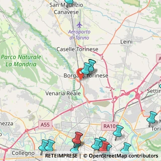 Mappa Via Fratelli Rosselli, 10071 Borgaro Torinese TO, Italia (7.3375)