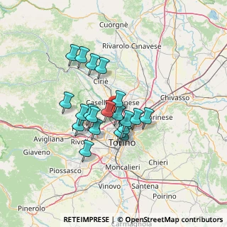 Mappa Via Fratelli Rosselli, 10071 Borgaro Torinese TO, Italia (10.4345)