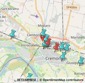 Mappa Via Bergamo, 26100 Cremona CR, Italia (1.81333)