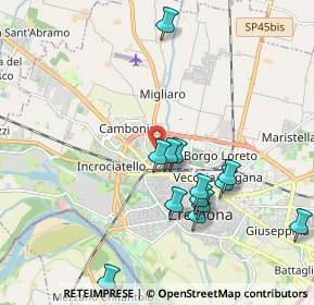 Mappa Via Bergamo, 26100 Cremona CR, Italia (1.97077)