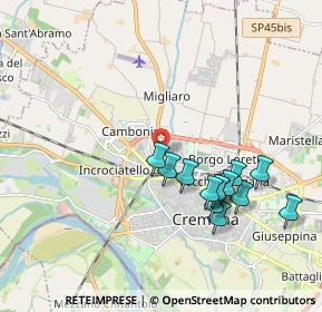 Mappa Via Bergamo, 26100 Cremona CR, Italia (1.85)
