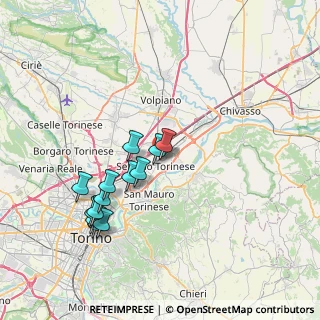 Mappa Via Antonio Vivaldi, 10036 Settimo Torinese TO, Italia (7.25923)