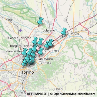 Mappa Via Antonio Vivaldi, 10036 Settimo Torinese TO, Italia (6.847)