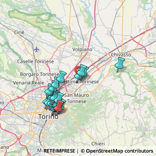 Mappa Via Custoza, 10036 Settimo Torinese TO, Italia (7.5135)