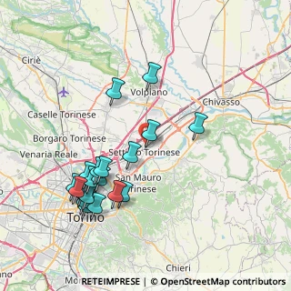 Mappa Piazza caduti sul Lavoro, 10036 Settimo Torinese TO, Italia (8.3705)