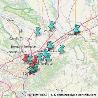 Mappa Piazza caduti sul Lavoro, 10036 Settimo Torinese TO, Italia (7.7285)