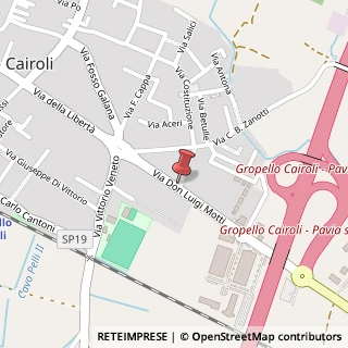Mappa Via Don L. Motti, 27, 27027 Gropello Cairoli, Pavia (Lombardia)