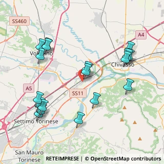 Mappa Via Torino, 10036 Brandizzo TO, Italia (4.59889)