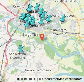 Mappa Via Chiavica sul Gravellone, 27100 Pavia PV, Italia (2.1725)