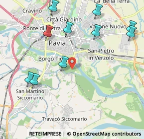 Mappa Via Chiavica sul Gravellone, 27100 Pavia PV, Italia (2.60545)