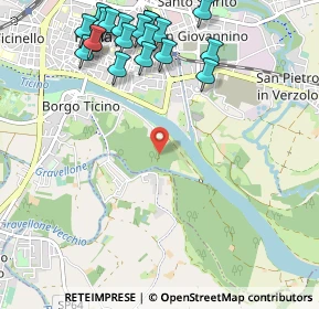 Mappa Via Chiavica sul Gravellone, 27100 Pavia PV, Italia (1.3175)